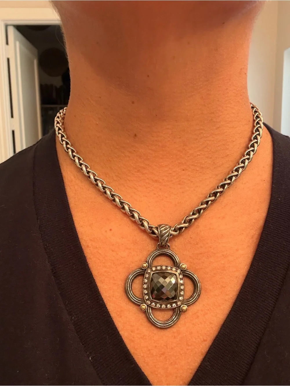 David Yurman 6mm Wheat Chain Necklace 16 3/4